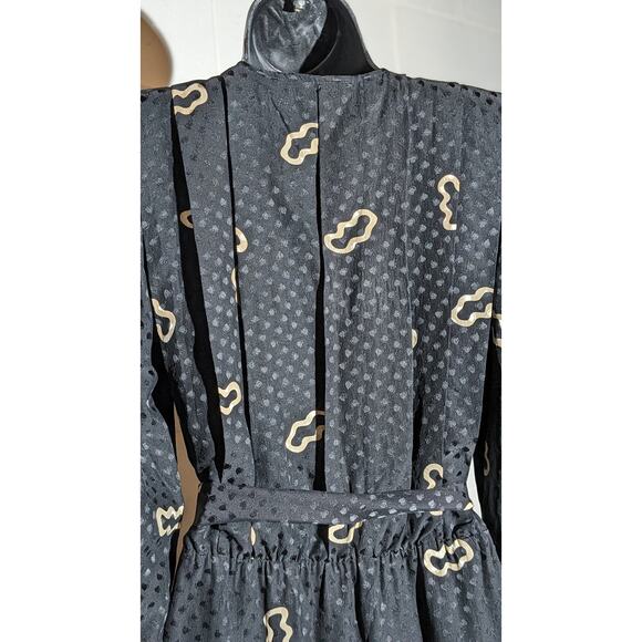 COPY - 4-Vintage Argenti Black Silk Dress - Picture 4 of 7